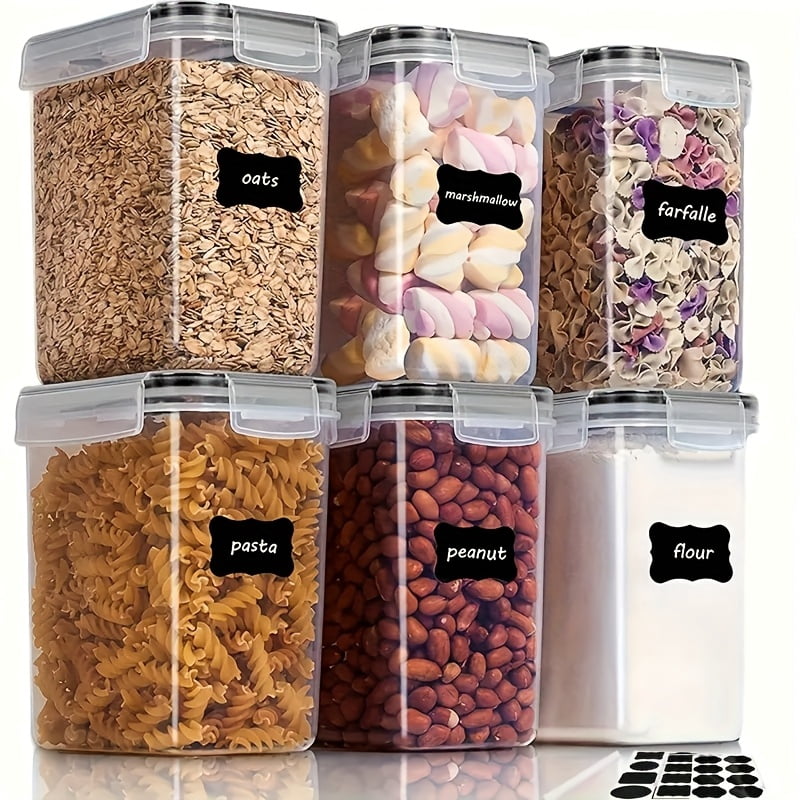 6 Pack PETGLE Airtight Food Storage Containers Set, 54oz/1.6L BPA-Free ...