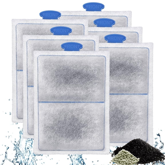 6 Pack PF-L Filter Cartridges, Fish Tank Aquarium Filter Cartridge Replacement with Zeolite Compatible with PF20, PF30, PF40 and PF75 Power Filters