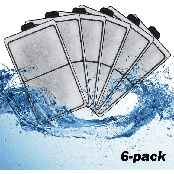 6 Pack PF-S Filter Cartridge for Top Fin Silenstream PF10 Power Filters,Small Replacement Filter Cartridges for Top Fin (S-6packs)