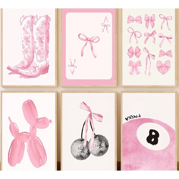 6 Pack Painting Kits for Adults, 5D DIY Pink Full Drill Art Set for Beginners, Home Decor, 10x12 in