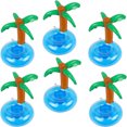 thumbnail image 1 of 6 Pack Palm Tree Floating Drinks holders for Pool Inflatable Drink Holder Drink Floats for Pool Hot Tubs, 1 of 6
