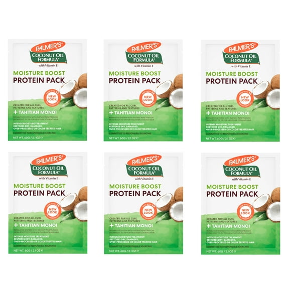 6 Pack Palmer's Coconut Oil Formula Deep Conditioning Protein Pack 2.1oz Each