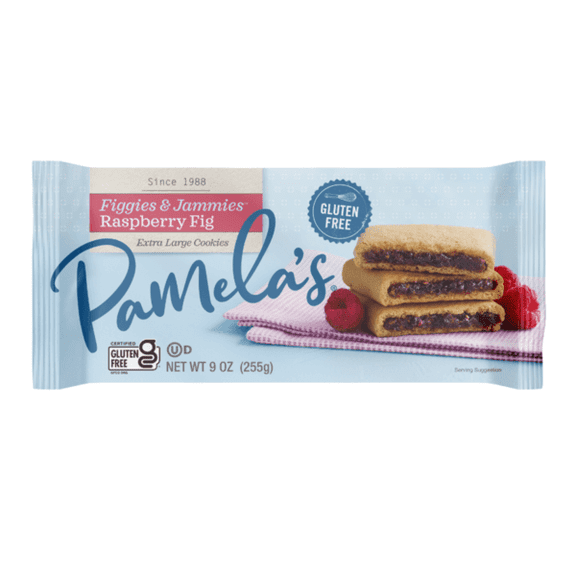 Pamela's Gluten-Free Figgies and Jammies, Raspberry Fig, 9 oz Package (Pack of 6)