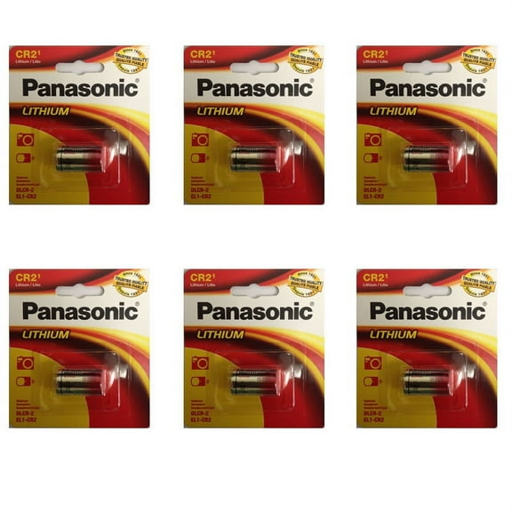 6 Pack Panasonic CR-2 CR2 3V Lithium Photo Battery