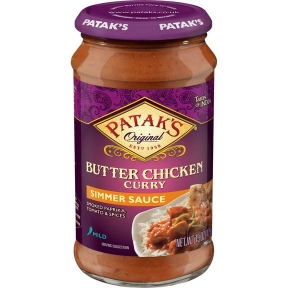 (6 Pack)Patak's Original Butter Chicken Curry Simmer Sauce, 15 oz