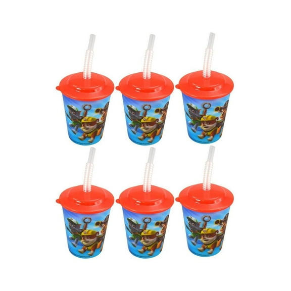 6-Pack Paw Patrol 12oz Lenticular Tumbler with Lids & Straws, BPA-Free, Reusable
