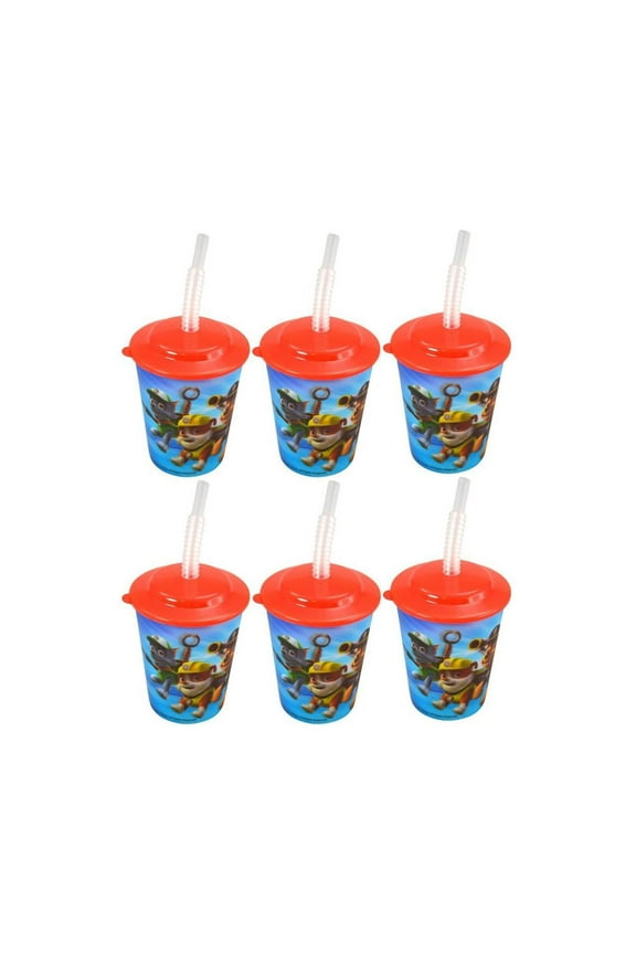 6-Pack Paw Patrol 12oz Lenticular Tumbler with Lids & Straws, BPA-Free, Reusable