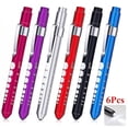 thumbnail image 1 of cyrico 6 Pack Pen Lights for Nurses, LED Reusable Pen Light with Pupil Gauge Penlights for Nurse Students Doctors Daily Use with Pocket Clip (Assorted Color), 1 of 6