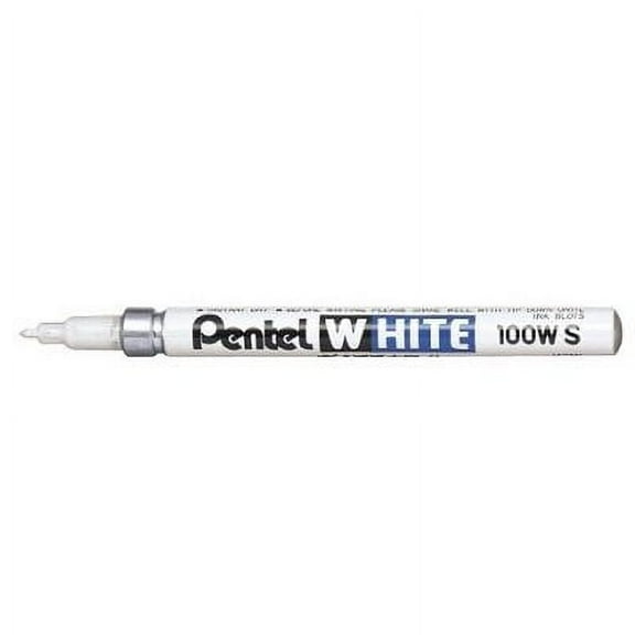 6 Pack Permanent Marker, Fine Point, White by PENTEL (Catalog Category: Paper, Pens & Desk Supplies / Markers)