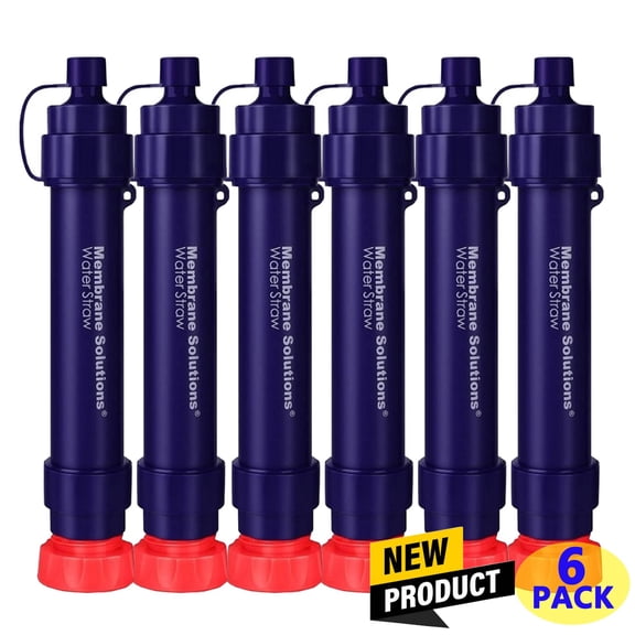 6 Pack Personal Water Filter Straw Survival Water Filtration Purifier,Emergency