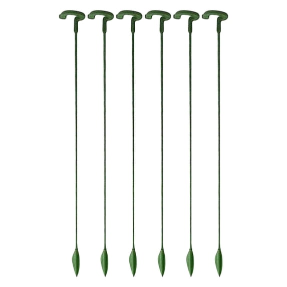 6 Pack Plant Support Stakes, Upgrade Plant Support Garden Stakes, Single Plant Stem Flower Support Rod with Support Ring Cage for Indoor Outdoor Plants Rose Orchid Flowers Stem
