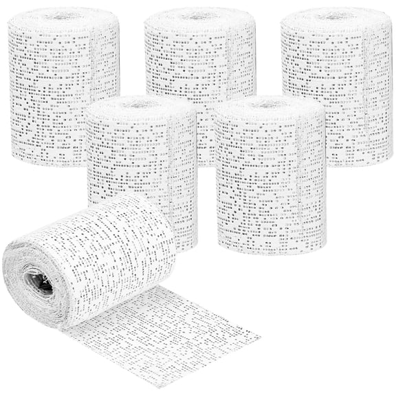 6 Pack Plaster Rolls Plaster Cloth Gauze Bandages Rolls White Plaster Cloth Strips for Craft Projects, Belly Cast, Mask Making, Body Casts, Scenery Construction - Topboutique (3 in x 8.9 ft Each)