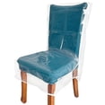 thumbnail image 1 of 6 Pack Plastic Chair Covers Clear Dining Room Chairs Cover Set Transparent Waterproof Seat Protector from Cat Scratch Dust Spill Pet Hair and Easy Clean, 1 of 7