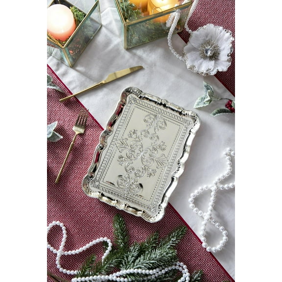 6 Pack Plastic Charger Plate, 11.8" x 9.1"