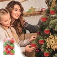 thumbnail image 1 of 6 Pack Plastic Christmas Tree Ornaments, Hanging Ball Decorations for Holiday Home Party Wedding Church Festive Decor, 1 of 6