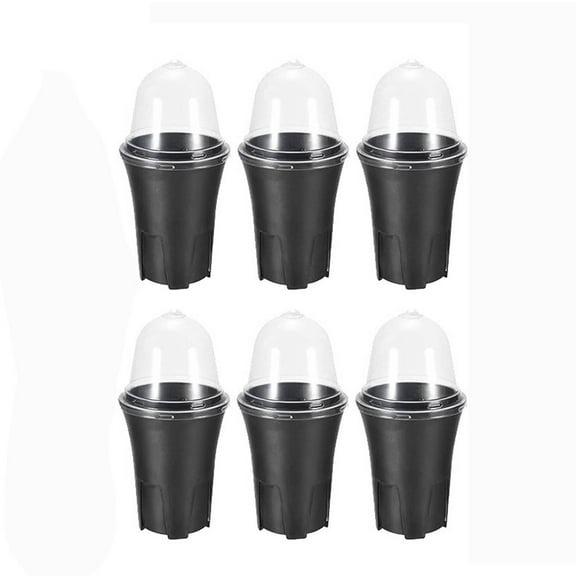 6 Pack Plastic Plant Seedling Pots Flower Pots Flowering Plant Containers for Growing Vegetables Fresh Garden Gardening Supplies Height 9.39 Inches