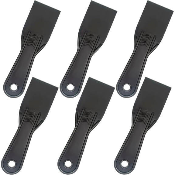 6 Pack Plastic Putty Knife Set, 2" Flexible Paint Scraper Tools for Spackling, Drywall Repair, Patching, Plastering, Caulking, Wallpaper Removal, Non-Scratch Spackle Knife & Putty Scraper