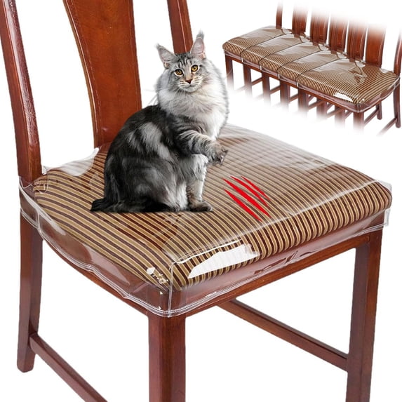 6 Pack Plastic Seat Covers For Dining Chairs Chair Pvc Protector ...
