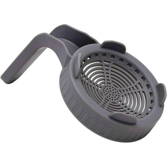 6 Pack Plastic Sprouting Lid with Built-In Stand and Handle for Wide Mouth Mason Jars (Gray)