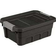 6-pack Unbranded Plastic Storage Bin Stackable - 6 Pack, 4 Gallon, Black — Home & Garage Storage, Stackable Design