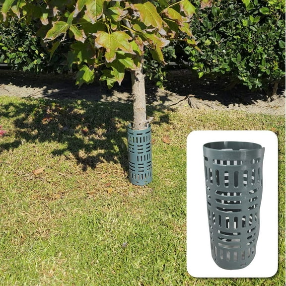 (6-Pack) Plastic Tree Trunk Protector - Easy Locking Tree Guard - Prevent Damage from Trimmers, mowers & Sun Scald (Green 6-Pack)