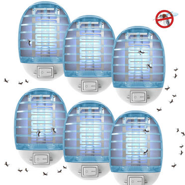 6 Pack Plug in Electronic Insect Killer Bug Zapper,Yayun Mosquito Lure Lamp Pest Control Eliminates Flying Pests Gnat Trap Indoor with Night Light for Patio, Bedroom, Kitchen, Office