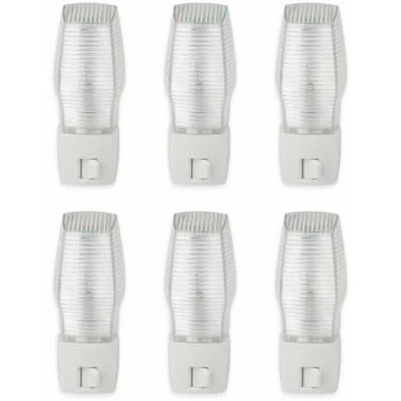6 Pack, Plug in Night Light with Manual On/Off Switch, 7W Incandescent Bulb Included, ETL Listed.$$Tools & Hardware Other
