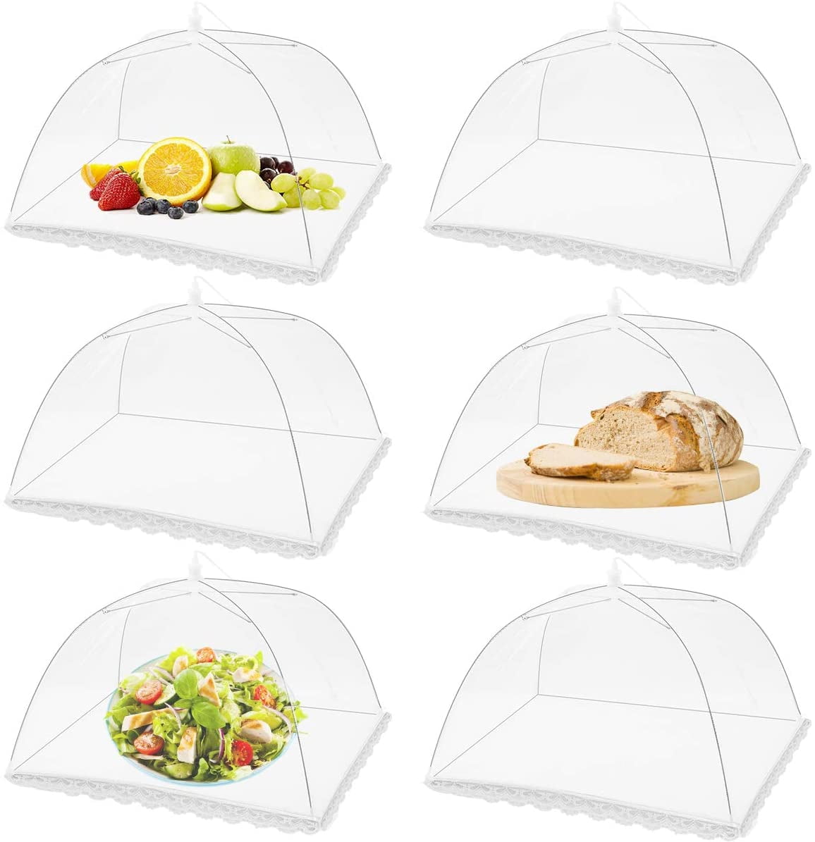 3pcs Random Color Food Covers, Kitchen Anti-mosquito Food Cover, Insect  Repellent Meal Tray Cover For Home Use