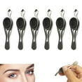 thumbnail image 1 of 6 Pack Precision Stainless Steel Slant Tweezers Eyebrow Removal Angled Tip Grip, 1 of 5
