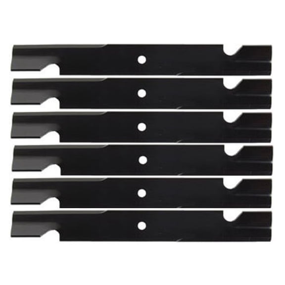 (6 Pack) Premium Replacement Notched Lawn Mower Deck Blade fits Toro 105-7718 105-7718-03 105-7777-03 | 20 " x 2 "