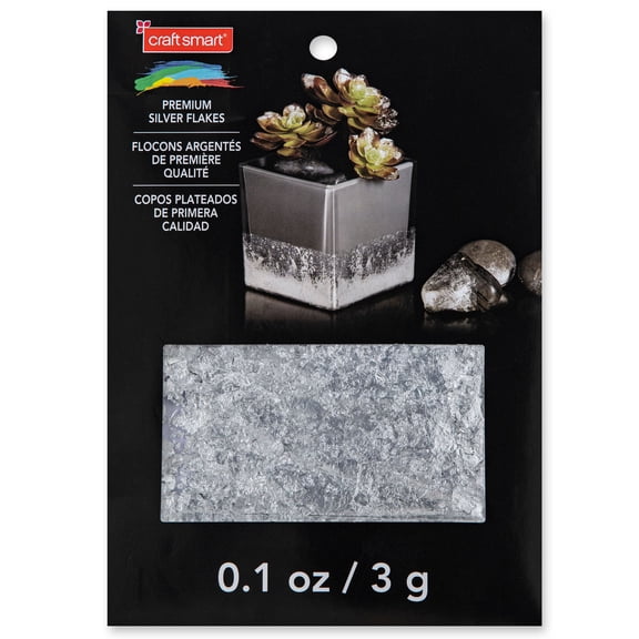 Craft Smart Premium Silver Flakes, 6 Pack
