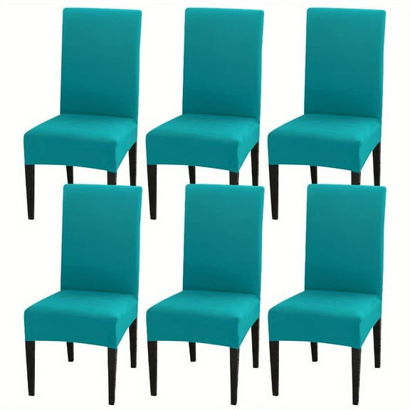 6-Pack Premium Stretch Dining Chair Covers – Elastic Slipcovers for Home, Office, Weddings & Hotel Décor, Furniture Protectors for Kitchen & Living Room, Thick 160gsm Fabric