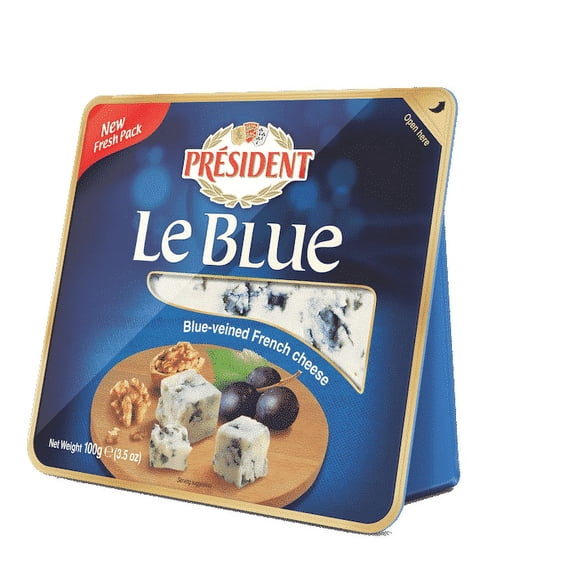 (6 Pack)President Le Blue Cheese, 3.5 oz.