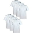 thumbnail image 1 of 6 Pack Pro Club Men's Heavyweight Short Sleeve Tee T-Shirt - Snow White - Medium, 1 of 4