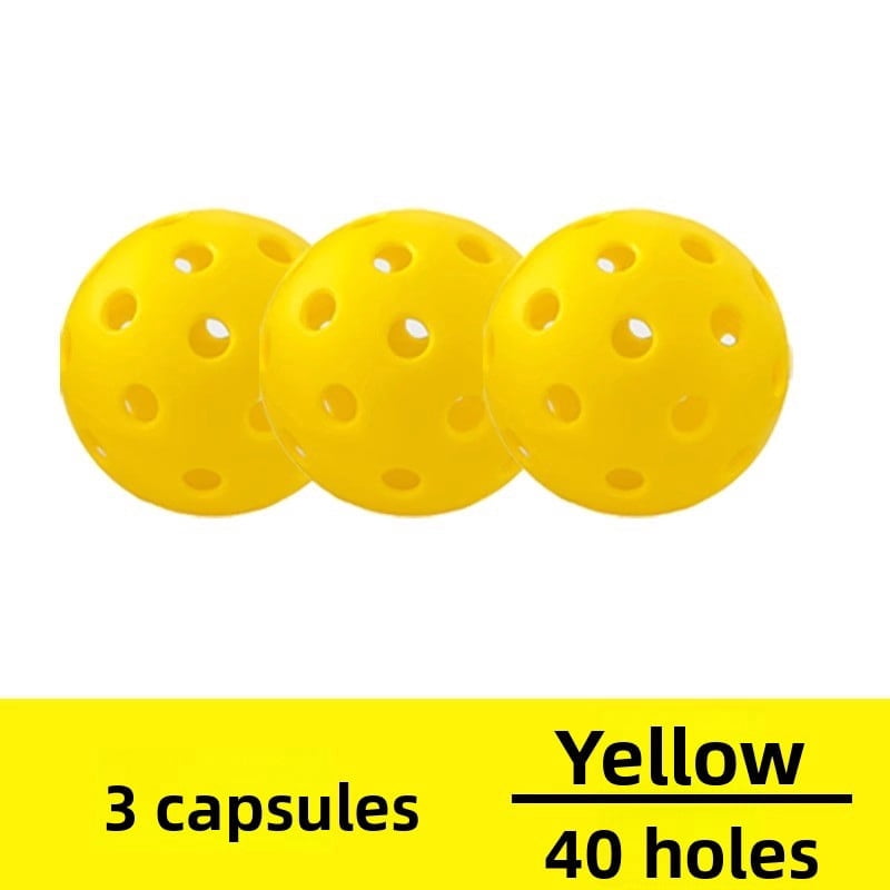 6 Pack Professional Pickleball Balls, Durable Outdoor Practice Balls with High Elasticity and Good Flight Stability