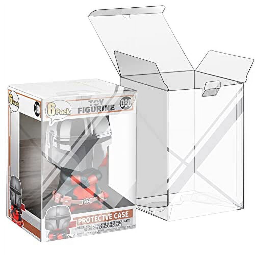 20 Pack Funko Pop Protector Cases - Clear Plastic Display Box For 4 Inch Vinyl Figures, 0.5mm Thick