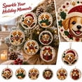 thumbnail image 1 of 6 Pack Puppy DIY Christmas Ornaments Kit, Pearl Sticker Art Craft Set, 3D Shiny Dog Hanging Decor for Xmas Tree, Holiday Gifts for Kids Adults & Dog Lovers, Easy Family Activity, 1 of 4
