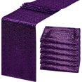 thumbnail image 1 of 6 Pack Purple Sequin Table Runners 12" x 72" Sparkle Sequin Table Cloths for Wedding Party Banquet Bridal Shower Decorations, 1 of 14