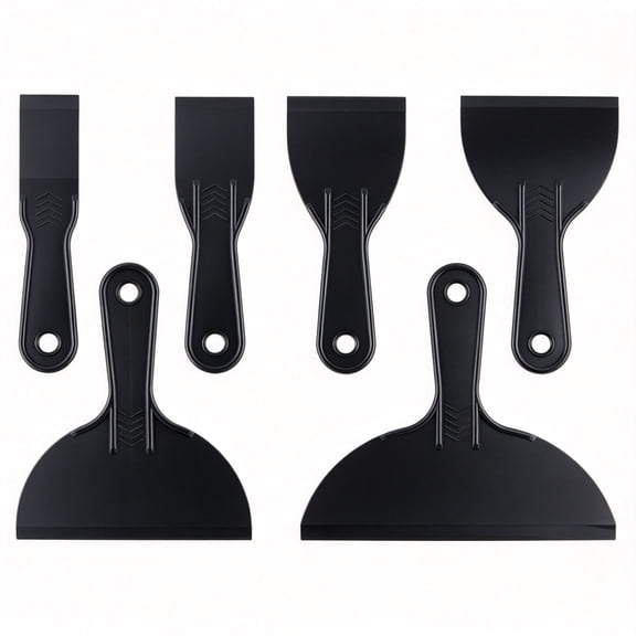 6 Pack Putty Knife, Flexible Plastic Paint Scraper Tool for Spackling,Putty Knife Set, Spreader, Spackle Tool, Plastic Putty Knife Scraper, Scraper Tool, Putty Scraper