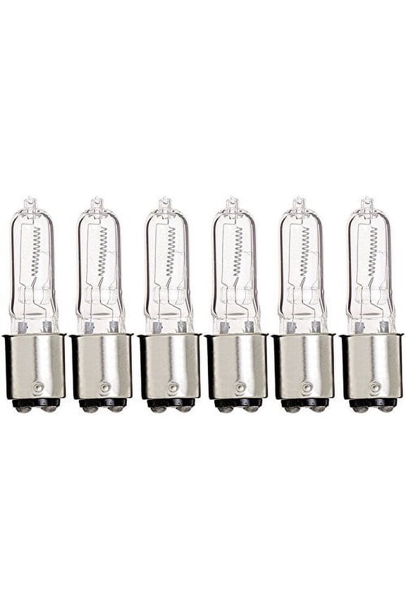 (6 Pack) Q50CL/DC - 120-Volt - Halogen JD Type T4 - BA15D - DC Bayonet Bas...