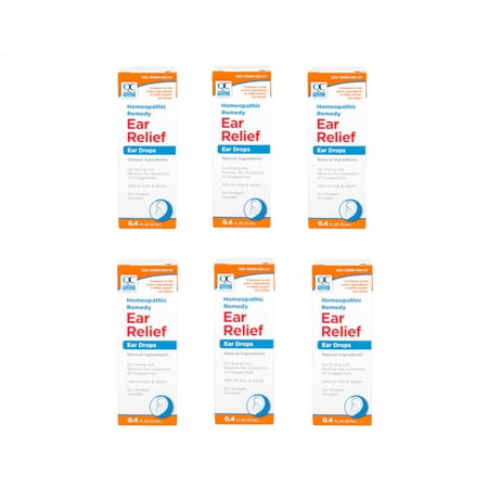 6 Pack Quality Choice Homeopathic Remedy Relief Ear Drops 0.4oz Each