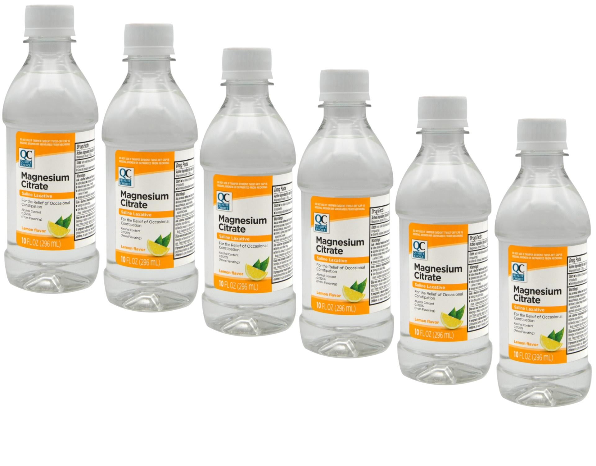 6 Pack Quality Choice Magnesium Citrate Liquid Laxative