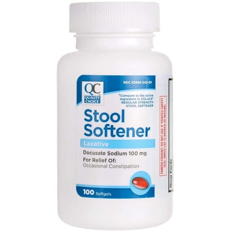 6 Pack Quality Choice Stool Softener Laxative 100 Softgels