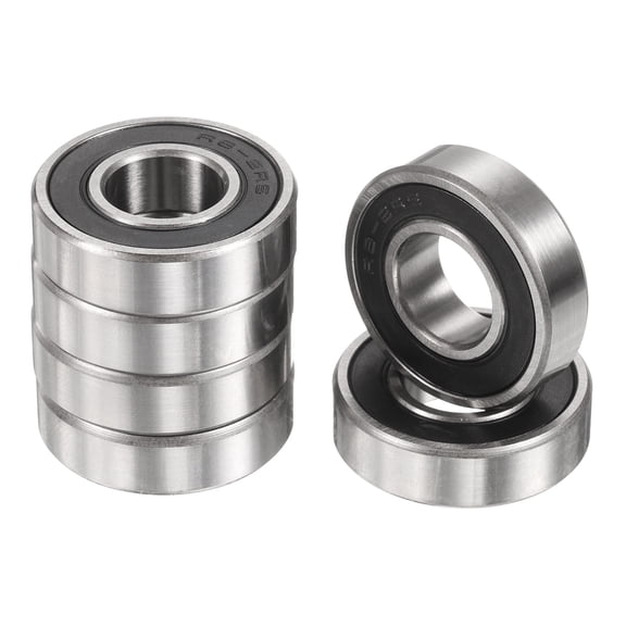 6 Pack R8-2RS Deep Groove Ball Bearings 1/2" ID x 1-1/8" OD x 5/16" Height ABEC3