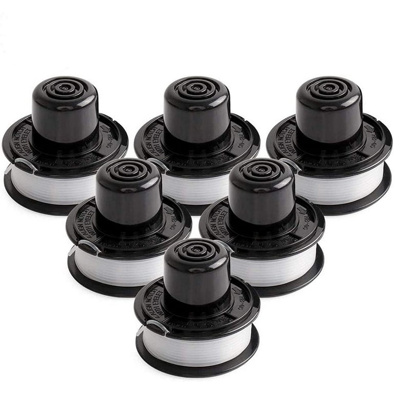 6 Pack RS 136 Weed Eater String for .065, 20ft Black Decker String Trimmer  Replacement Line Spool for ST4500, ST4000, RS 136 BKP, 143684 01 Spool  Model 