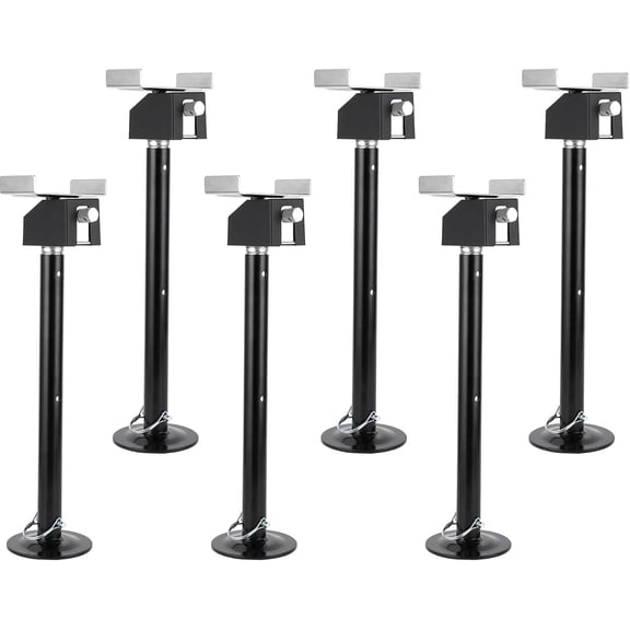 6 Pack RV Slide Out Support Jacks Adjustable 21.1 In -34.25 In Heavy Duty Stabilizer Jack Set 30 000 lb Capacity Camper Stabilizers for RV and Trailer