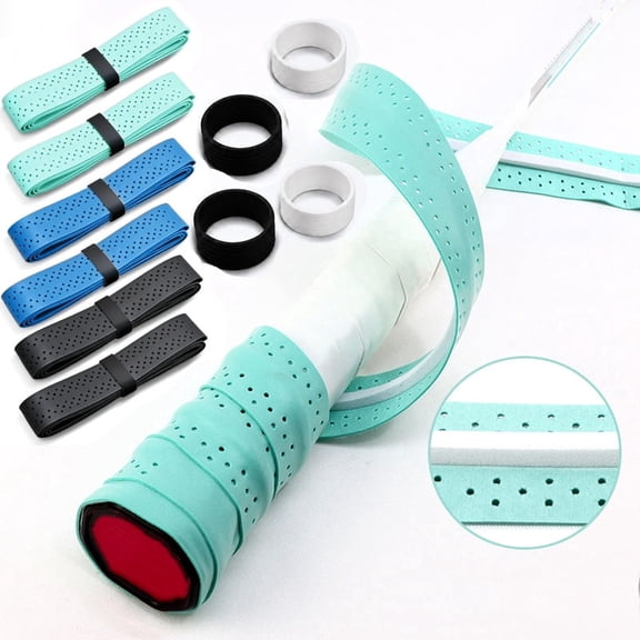 6 Pack Racket Overgrip Tape, Anti-Slip Sweat Absorbing with 4 Sealing Rings, for Tennis & Badminton