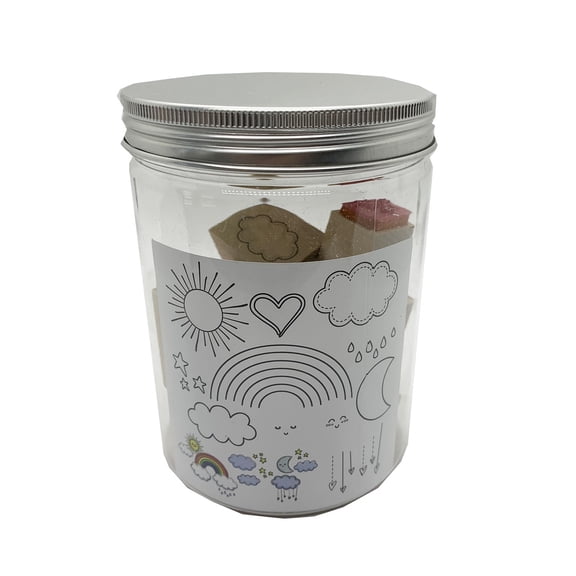Recollections Rainbow Wood Stamp Jar Set, 6 Pack