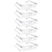 6 Pack Reading Glasses by BOOST EYEWEAR, Clear Half Rim Frames, for Men and Women, with Comfort Spring Loaded Hinges, Clear, 6 Pairs +3.00