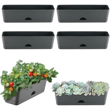 Plant Pots With Drainage - 2X Indoor Plant Pots With Drainage,7.87 Inches Self-Watering Planting Basin Succulents Dish For Porch Desks Daily Use Balcony Greenhouse Windowsills Greenery Workplace